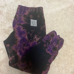 Tie dye, yoga leggings